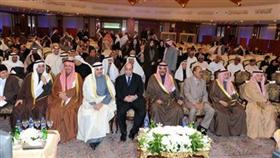 صباح الخالد وجابر العلي وأحمد المليفي ومحمد البصيري ويوسف النصف ومحمد أبو الحسن ووزير الثقافة المصري في مقدمة الحضور