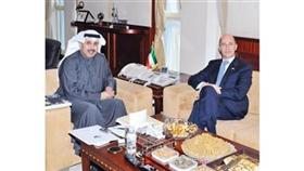 الشيخ حمد الجابر مستقبلا سفير ايطاليا