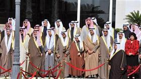 الشيوخ والوزراء أثناء الحفل