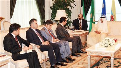 سمو ولي العهد مستقبلاً مستشار مجلس أمن إقليم كردستان العراق والوفد المرافق