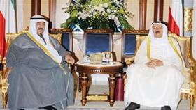 سمو الأمير مستقبلا الشيخ ناصر المحمد