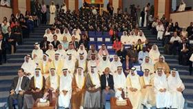 الحضور يتقدمهم الشيخ صباح الخالد