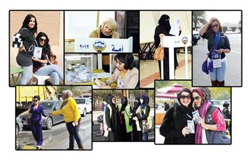 مراكز الاقتراع النسائية أكثر تفاعلاً وحماساً