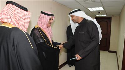 الشيخ محمد المبارك مستقبلا مدير وكالة الأنباء السعودية
