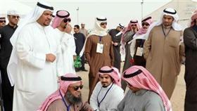 الشيخ صباح فهد الناصر والمشاركون في فعاليات الموروث الشعبي