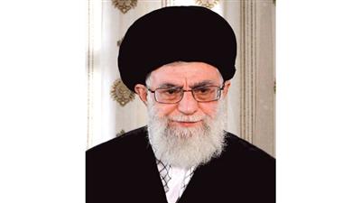 خامنئي المرشد الأعلى للجمهورية الإيرانية خلال خطابه بمناسبة بداية العام الفارسي الجديد أمس (ا ف ب)