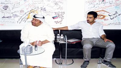 الزميل القبندي خلال الجلسة