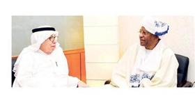 برجس البرجس مستقبلا السفير السوداني