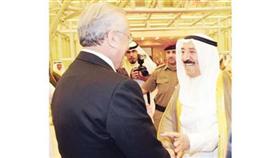 سمو الأمير لدى استقباله الرئيس اللبناني ميشال سليمان