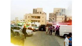 احتراق مشغل خياطة في شقة بحولي