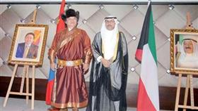 السفير عبدالله منصور والسفير المنغولي خلال الاحتفال
