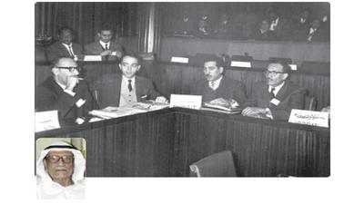 صورة التقطت خلال مؤتمر للإسكان في القاهرة عام 1963 ويبدو فيها: الأول من اليمين صالح العجيري، والثاني يوسف المتروك، والثالث المرحوم أحمد الدعيج، والراب