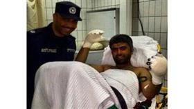 الملازم اول الشطي في المستشفى