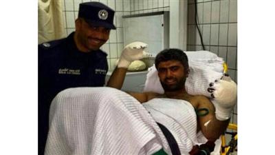 الملازم اول الشطي في المستشفى