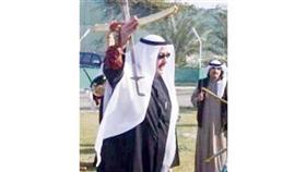 الشيخ فيصل الحمود اثناء العرضة