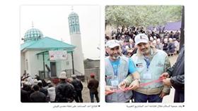 د.نبيل العون - وفد جمعية السلام خلال افتتاحه أحد المشاريع الخيرية - افتتاح أحد المساجد على نفقة محسن كويتي