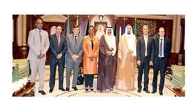 سمو ولي العهد مستقبلا د.عبدالله المعتوق وفاليري آموس والوفد المرافق لها