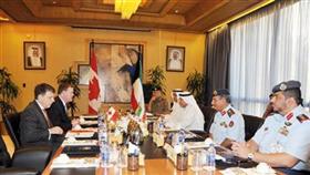 الشيخ خالد الجراح خلال استقباله وزير الخارجية الكندي والوفد المرافق