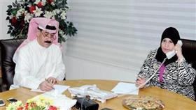 الخالدي والزميل مسعود العنزي (تصوير: محمد قطوف)