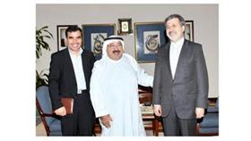 الشيخ ناصر صباح الأحمد مستقبلا السفير الإيراني