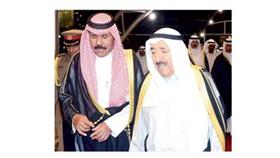 سموه لدى وصوله الى البلاد وفي استقباله سمو ولي العهد