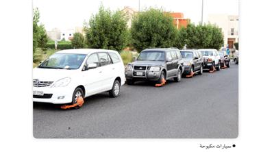 كبح سيارات المخالفين أمام خدمة المواطن بحطين