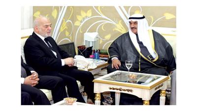 سمو الشيخ ناصر المحمد ووزير الخارجية العراقي