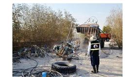 فريق الغوص الكويتي ينهي تنظيف الساحل الشمالي للفحيحيل برفع 6 أطنان من المخلفات