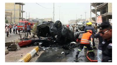 إصابة 5 في إنفجار سيارة ملغومة في محيط مطار بغداد