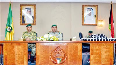 اللواء سابح معيوف يلقي كلمته في حفل تكريم قيادة الشؤون المالية