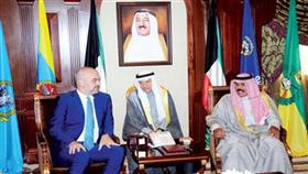 سمو نائب الأمير وولي العهد خلال استقباله رئيس وزراء ألبانيا