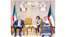 سمو رئيس الوزراء خلال استقباله الممثل الخاص للأمين العام للأمم المتحدة في العراق