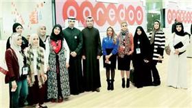 صورة جماعية لبعض الطلبة اثناء زيارة Ooredoo