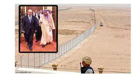 لقطة عامة للحدود الشمالية للمملكة العربية السعودية. وفي الإطار الأمير سلمان بن عبدالعزيز ولي العهد السعودي يرحب بوزير الدفاع الفرنسي حيث ناقشا شؤون ال