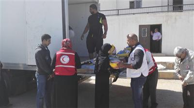 جمعية الهلال الاحمر الكويتية توزع مساعدات غذائية على 1000 اسرة سورية في مدينة المفرق شمال الاردن