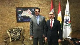 القنصل العام الكويتي في اربيل الدكتور عمر الكندري وزير العمل والشؤون الاجتماعية محمد هاودياني