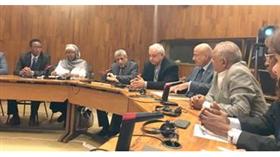 جانب من الاجتماع الذي عقدته الاطراف الاربعة المشاركة في مشروع مؤتمر المانحين