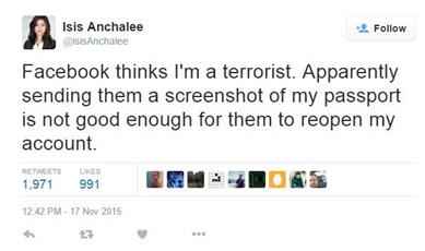 «فيسبوك» يعطّل حساب فتاة تدعى «Isis»