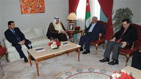 رئيس وزراء الأردن مستقبلاً الشيخ فيصل الحمود