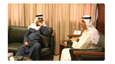 م.اليوحة مستقبلا الفنان عبدالحسين عبدالرضا