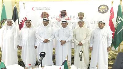 المشاركون في اجتماع رؤساء هيئات وجمعيات الهلال الاحمر