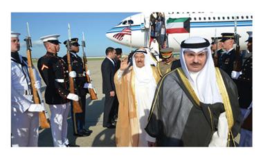 صاحب السمو يصل الى مطار قاعدة اندروز