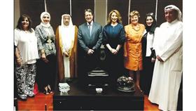 وفد بيت الكويت للأعمال الوطنية خلال زيارتهم للرئيس القبرصي