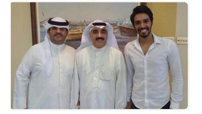 عبدالسلام الزايد والشيخ دعيج الخليفة ويوسف مصطفى