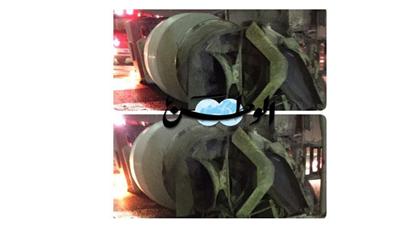 انقلاب خلاط أسمنت على جسر الأحمدي وإصابة قائده