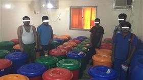 ضبط مصنع للخمور بمنطقة صباح السالم