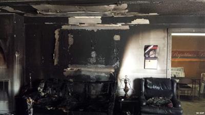 مجهولون يحرقون مقر الحزب الجمهوري فى كارولينا الشمالية: غادروا المدينة.. وإلا