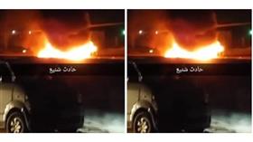 بالفيديو- حادث مروري يسفر عن إصابة 3 وسقوط عامود كهرباء وإشعال النار في السعودية