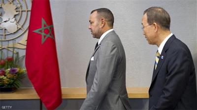 العاهل المغربي الملك محمد السادس والأمين العام للأمم المتحدة بان كي مون