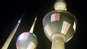 تضامنا مع ضحايا بروكسل.. ابراج الكويت تتلون بعلم بلجيكا